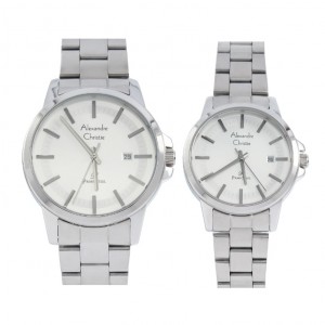 Alexandre Christie AC 1034 Silver White Couple